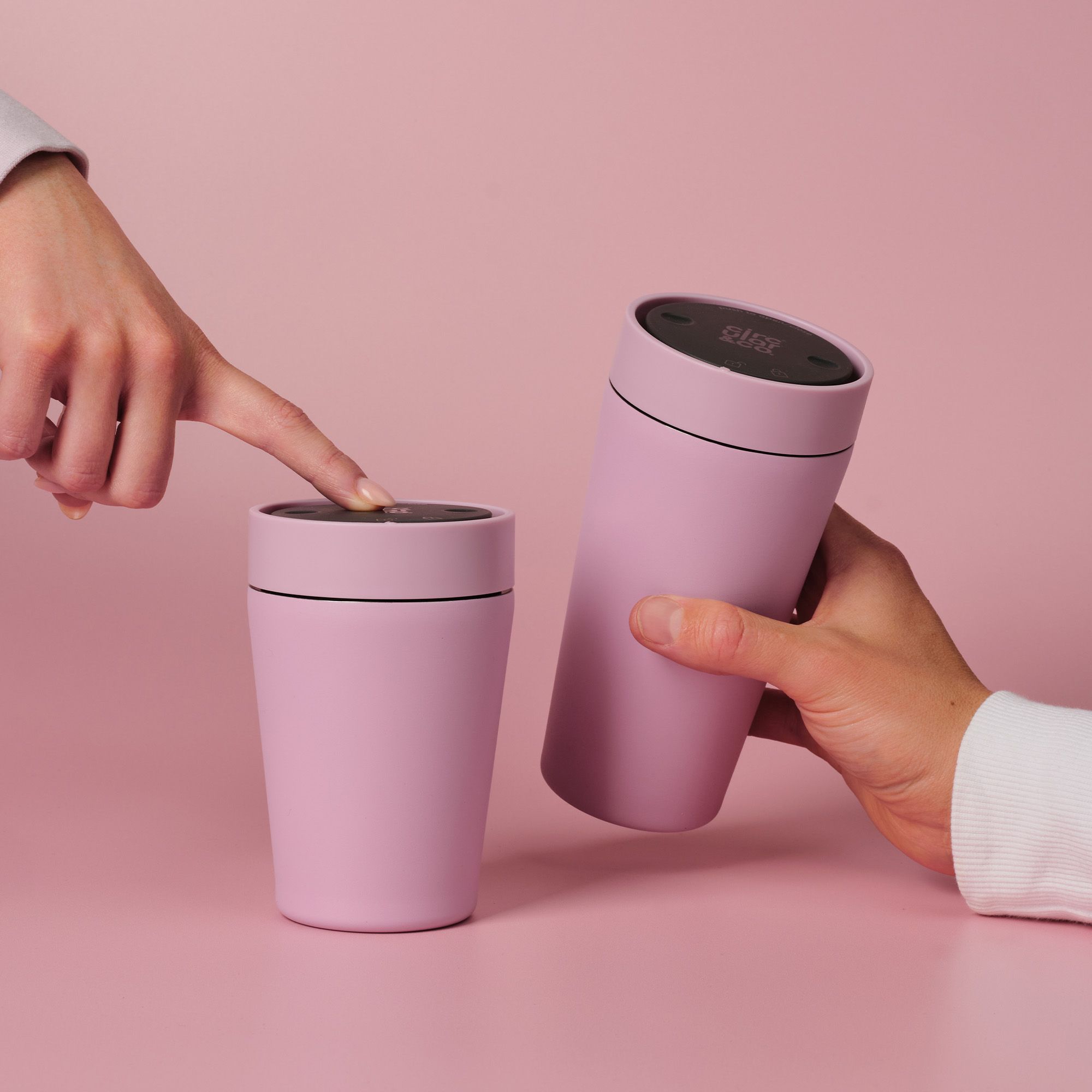 Circular&Co Reusable Travel Mug Coffee Cup Stainless Steel Dusk Pink