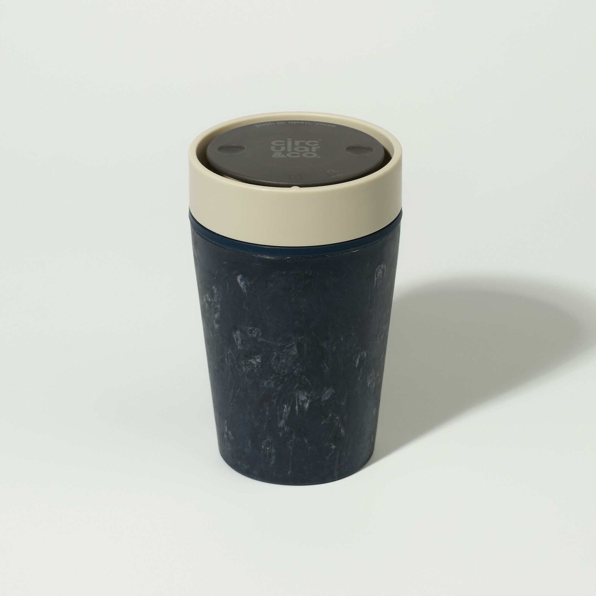 Circular&Co Reusable Coffee Cup Made From Fabric Waste Ecru 8oz