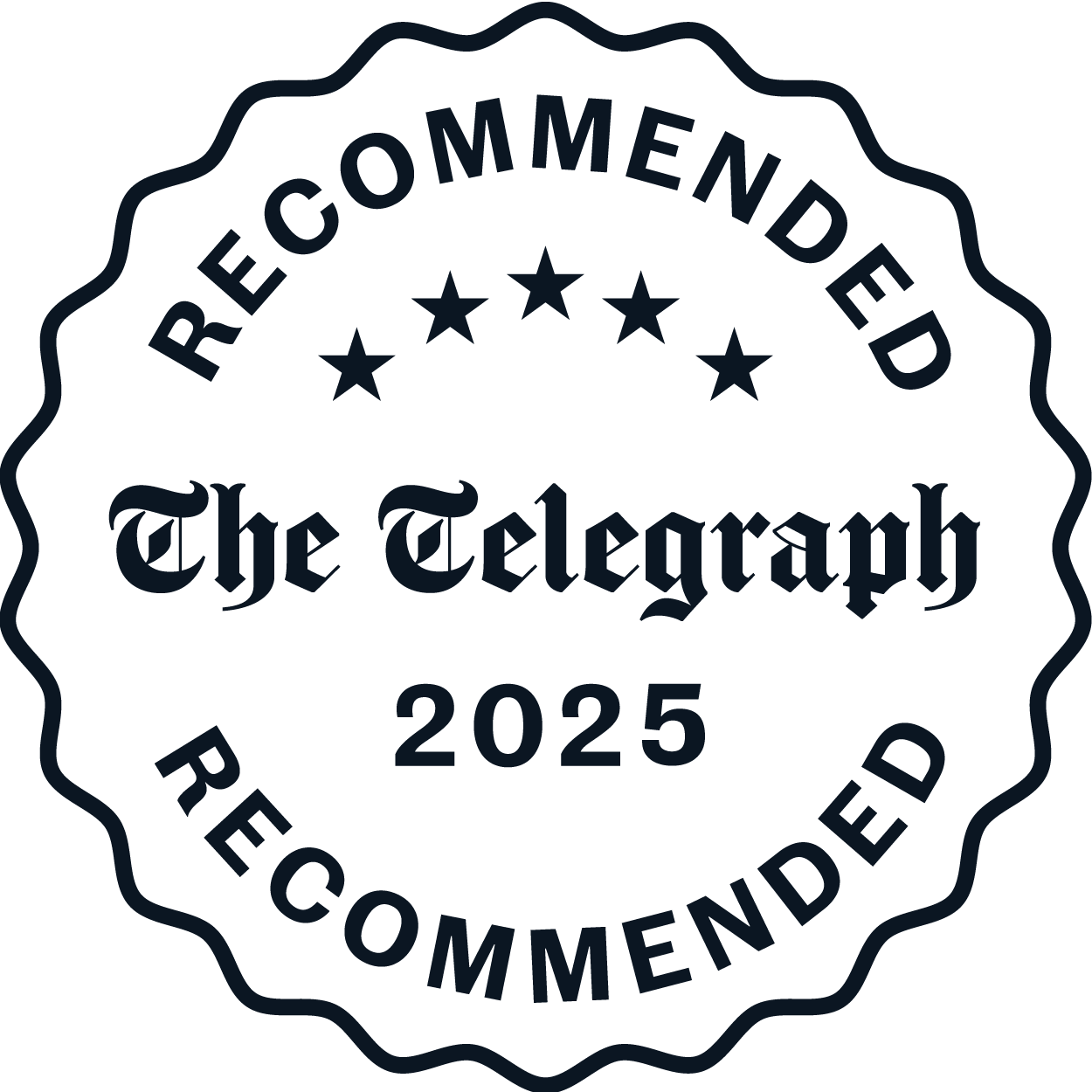The Telegraph Recommended 2025 logo